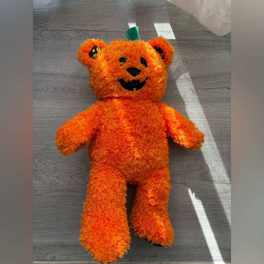 Build-A-Bear Workshop Pumpkin Glow Bear Halloween Plush Teddy Limited Edition - Picture 7 of 11